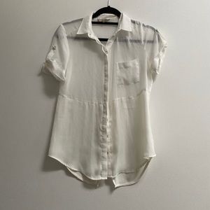 RW&CO Combination Short Sleeve Chiffon Blouse XS